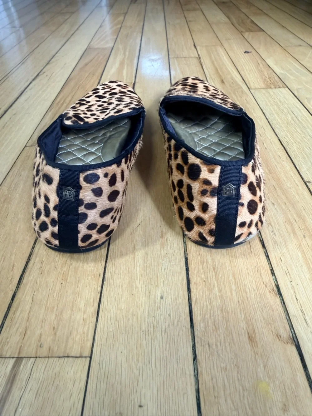 Birdies Leopard Print Women's Slip-On Flats - Tan - Picture 4 of 5